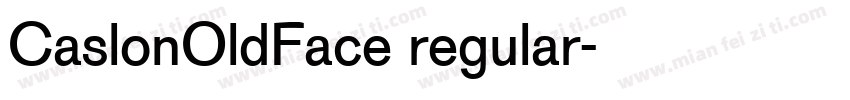 CaslonOldFace regular字体转换